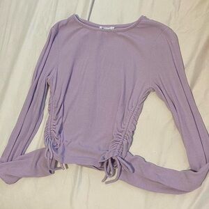 Purple long sleeve with adjustable sides